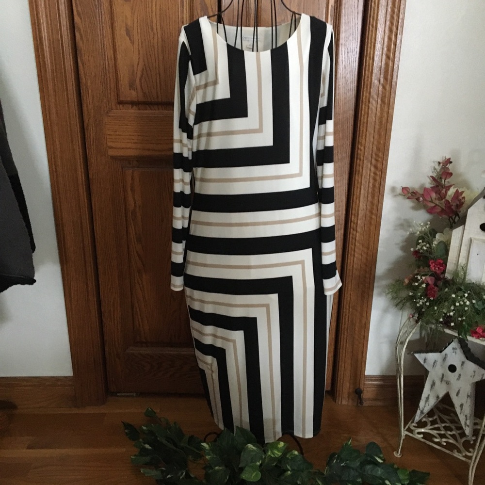 Cato Different Patterns Midi Dress NWOT